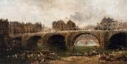 Hubert Robert Demolition of the Houses on the Pont Notre-Dame in 1786 oil on canvas